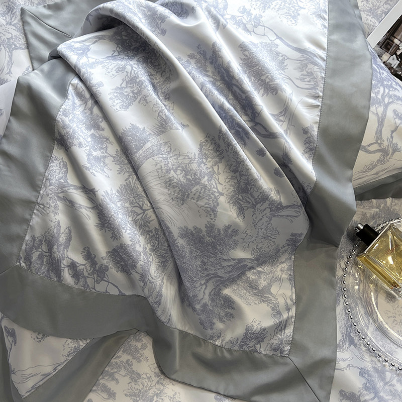 夏季轻奢天丝四件套真丝高级床单 莱美秋床品套件/四件套/多件套