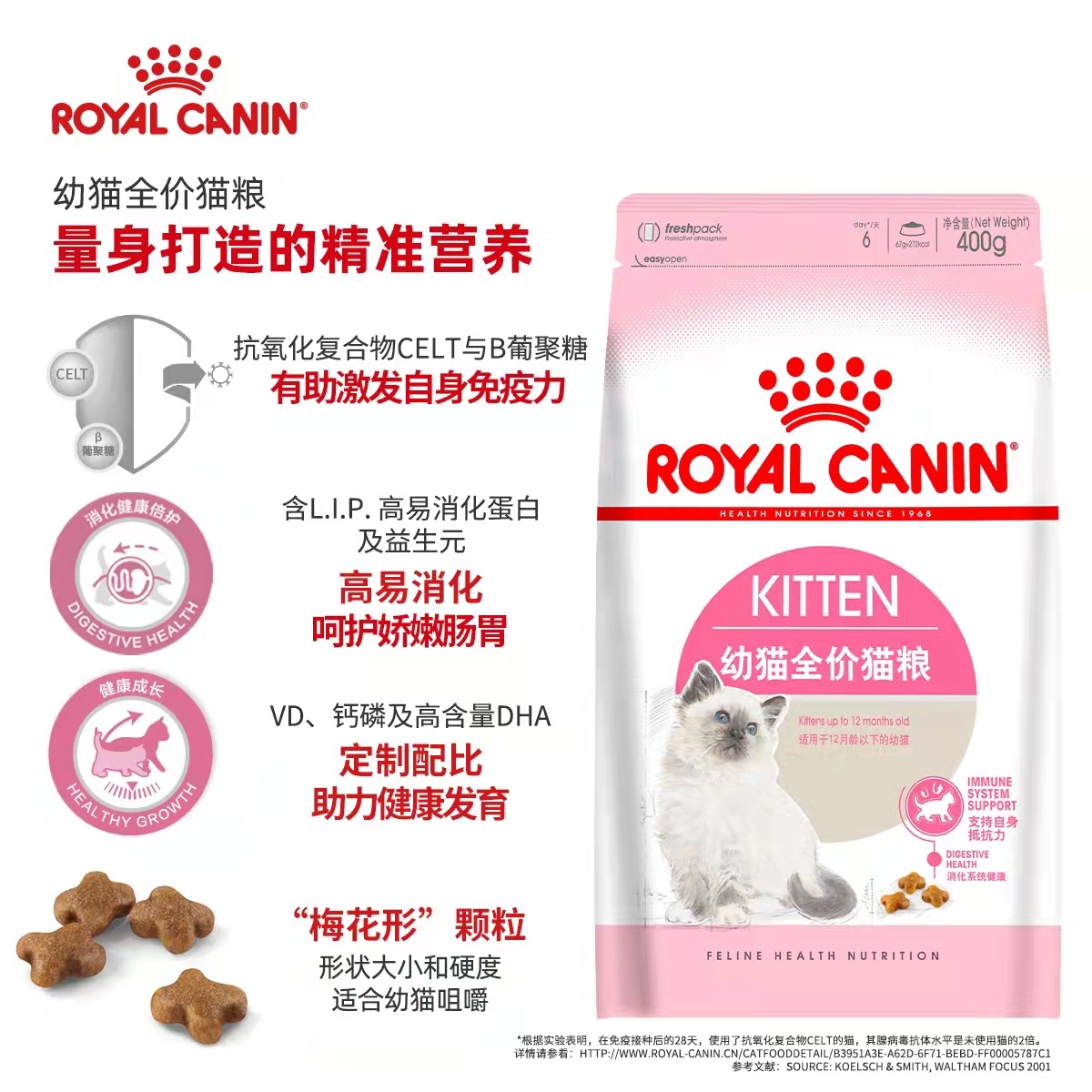 皇家猫粮幼猫奶糕专用官方正品K36/BK34热销榜小猫母孕猫离乳期猫 - 图1