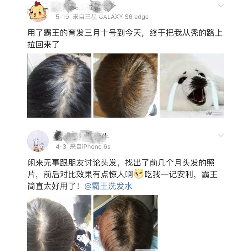 霸王防脱发洗发水液育发水密发头发增发浓密控油洗发露正品男女士