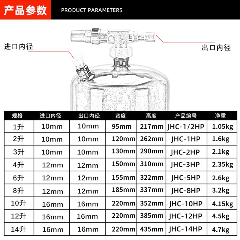 中央空调压缩机冷媒储液罐制冷机组氟利昂储液桶立式焊口贮液器