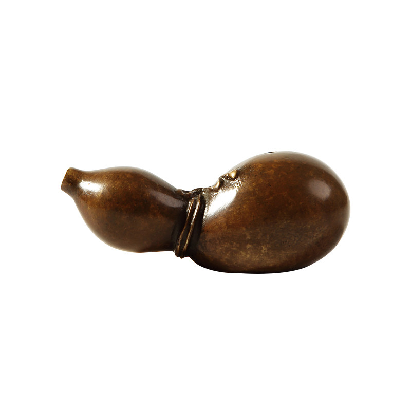 大山皮纸古铜葫芦砚滴文房四宝毛笔书法国画镇纸摆件复古青铜简约铜墨滴砚台磨墨研磨加水用高档收藏赠礼,淘宝优惠券,粉丝福利购,淘宝优惠卷