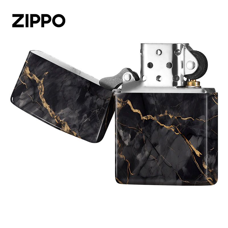 zippo打火机 璀璨黑曜石官方芝宝正版防风火机彩印新年礼物送男友,淘宝优惠券,粉丝福利购,淘宝优惠卷