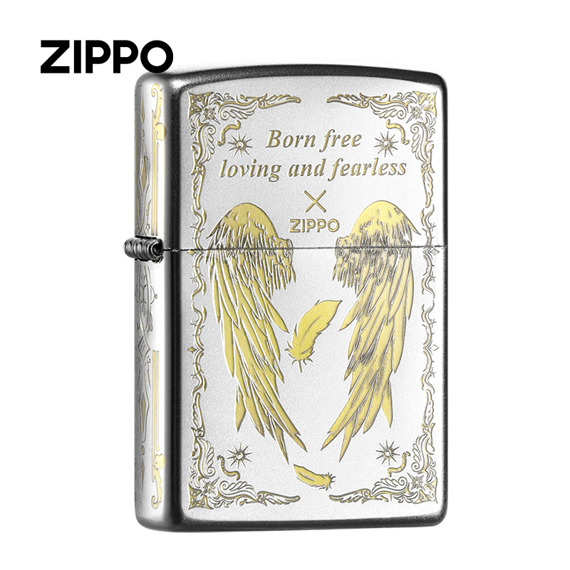 zippo打火机生而自由 爱而无畏官方芝宝防风煤油火机雕刻送男友礼 - 图3