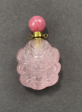 猫眼石九尾狐狸精油瓶吊坠项链女小众闺蜜毛衣链可打开装胎毛香水