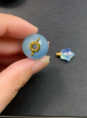 天然海蓝宝星星香水瓶吊坠精油瓶项链女款锁骨链送女友闺蜜礼物