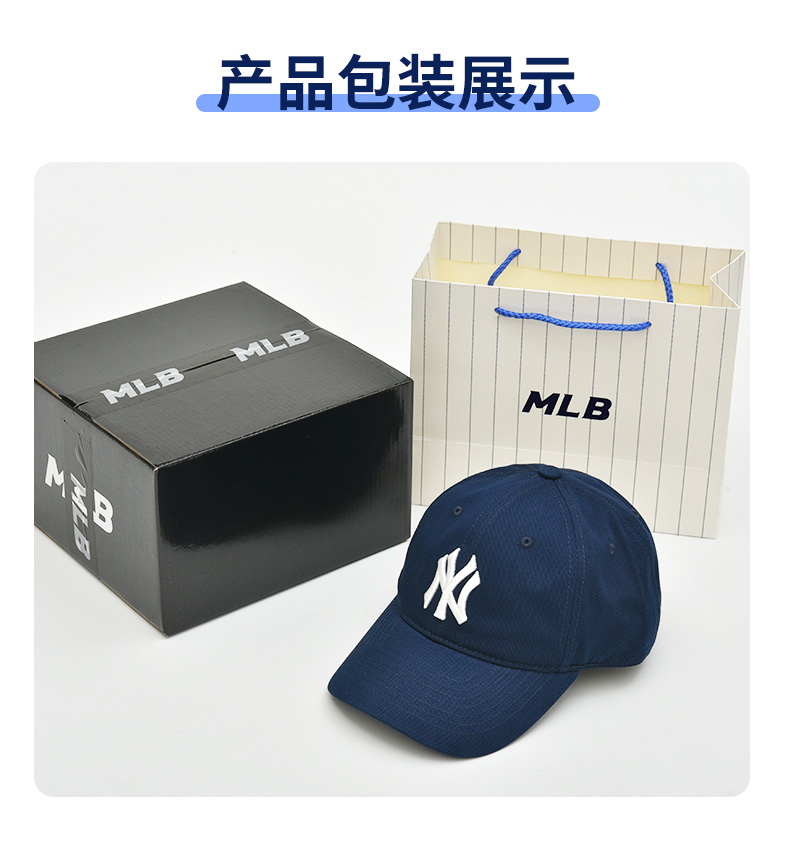 韩国正品MLB棒球帽子洋基队小标NY帽子软顶LA夏季遮阳鸭舌帽男女多图1