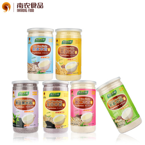 南农无添加蔗糖六件套米昔礼盒食品五谷代餐饱腹冲饮熟粉6种口味 - 图1