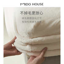 Milk suede bed Ogasawara single piece Coral Flannel Bed Cover Mattress Cover Protection Sleeves Winter New Bed Linen Plus Suede Thickening