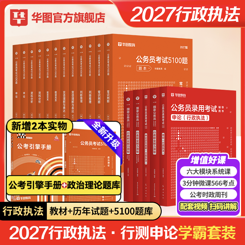 华图公务员考试教材2027行测5000题学霸国家真题套卷考公资料2027行测和申论教材云南陕西湖南吉林河南河北甘肃安徽省考公务员试卷