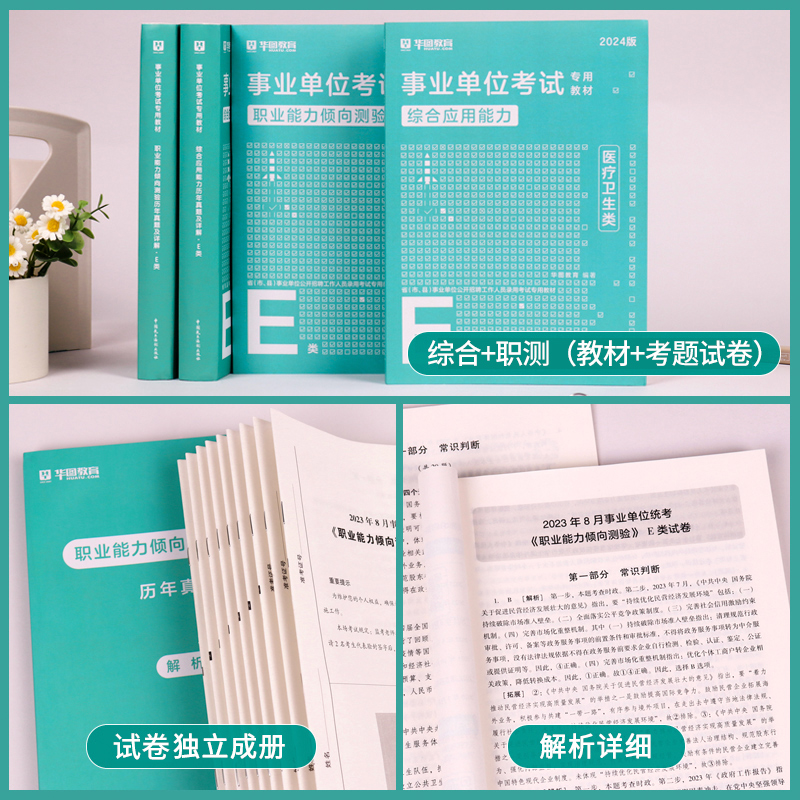 华图医疗卫生事业编制考试事业单位E类2024年护理士职业能力倾向测验和综合应用能力教材真题辽宁云南江西广西贵州湖北安徽贵州省-图1