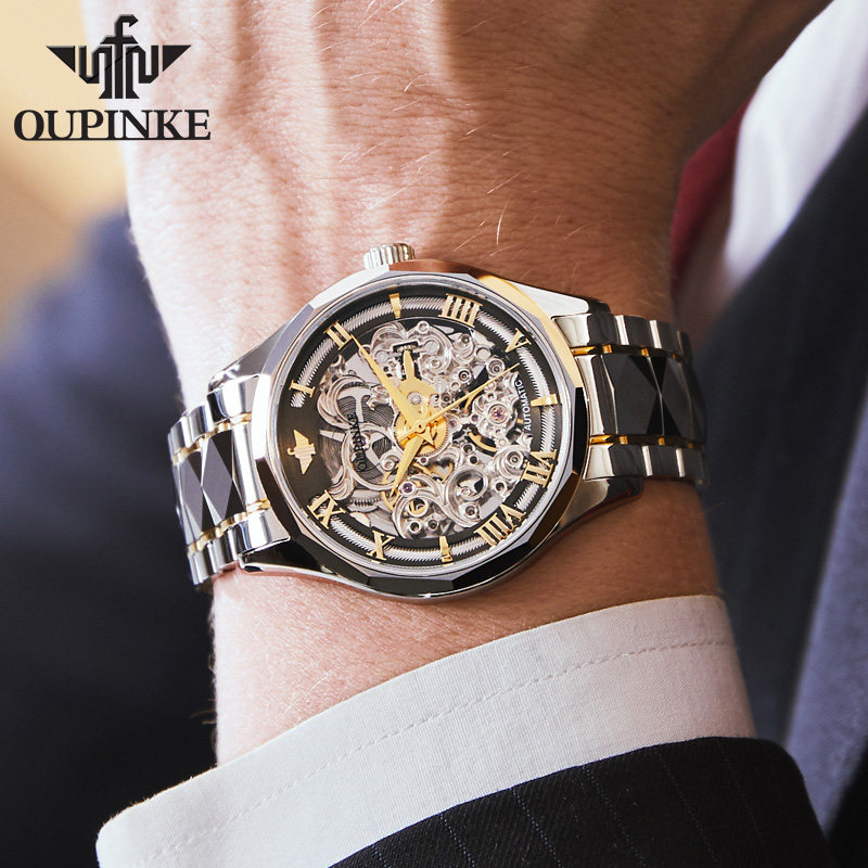 瑞士正品牌男士全自动防水机械表 aesop伊索翠清国产腕表