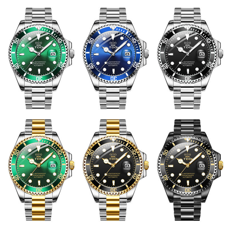 瑞士十大排行正品绿水鬼男士机械表 aesop伊索翠清国产腕表