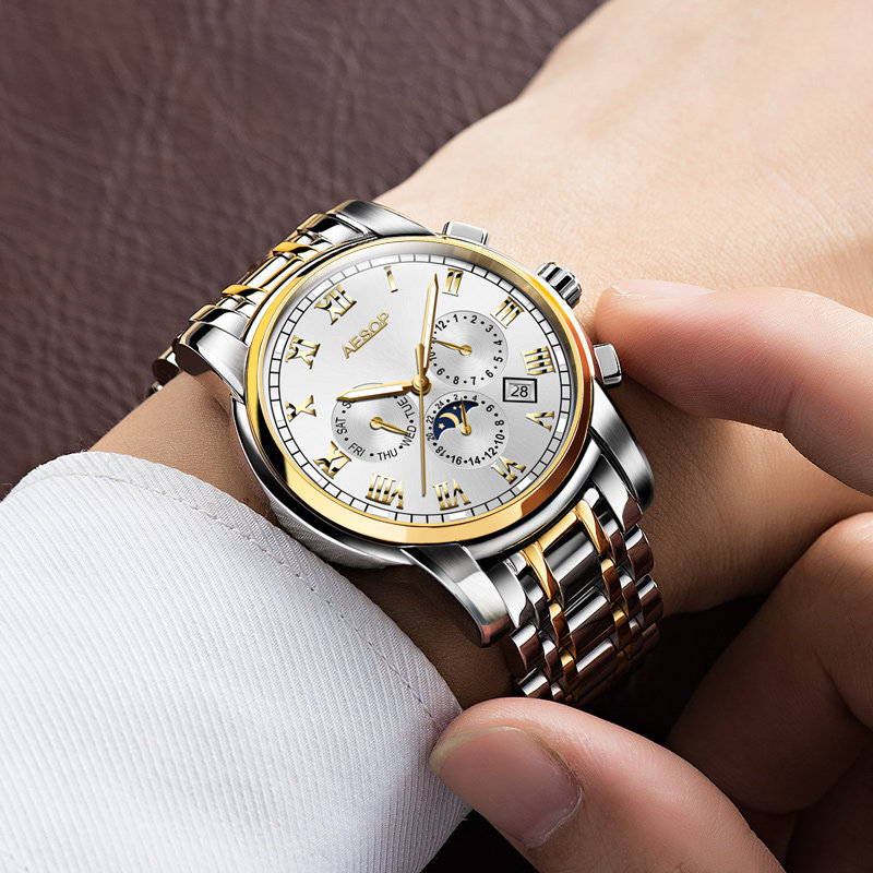 2020新款瑞士伊索正品男士全机械表 aesop伊索翠清国产腕表