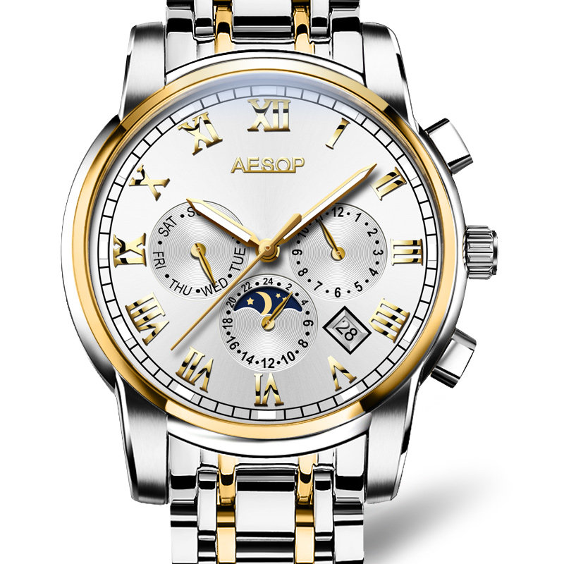 2020新款瑞士伊索正品男士全机械表 aesop伊索翠清国产腕表