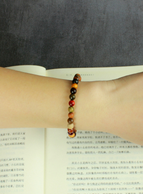 多宝手串女士6mm30多种天然木质