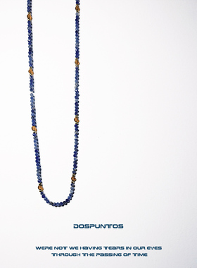 DosPuntos天然蓝纹石项链锁骨链