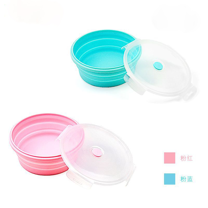 户外圆型折叠碗硅胶饭盒便当盒保鲜盒便携野餐具伸缩碗泡面碗旅行,淘宝优惠券,粉丝福利购,淘宝优惠卷