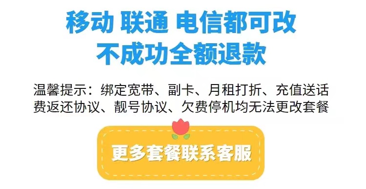 移动套餐不换号改换套餐低资费8元保号修改19花卡39宝藏版59鱼卷 - 图0