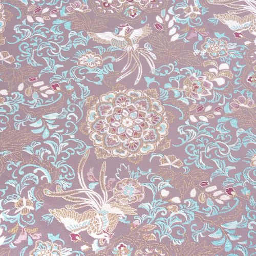 凤仪花颂织锦缎提花面料 粉色 甜美外套马甲连衣裙丝滑有光泽布料 - 图0