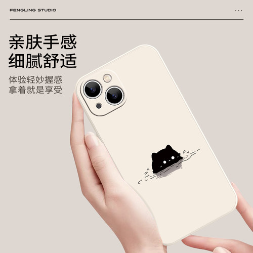 水中猫咪iPhone17promax苹果16小米15华为pura70pro新款mate60适用reno13荣耀100红米k80软vivoS30情侣手机壳 - 图3