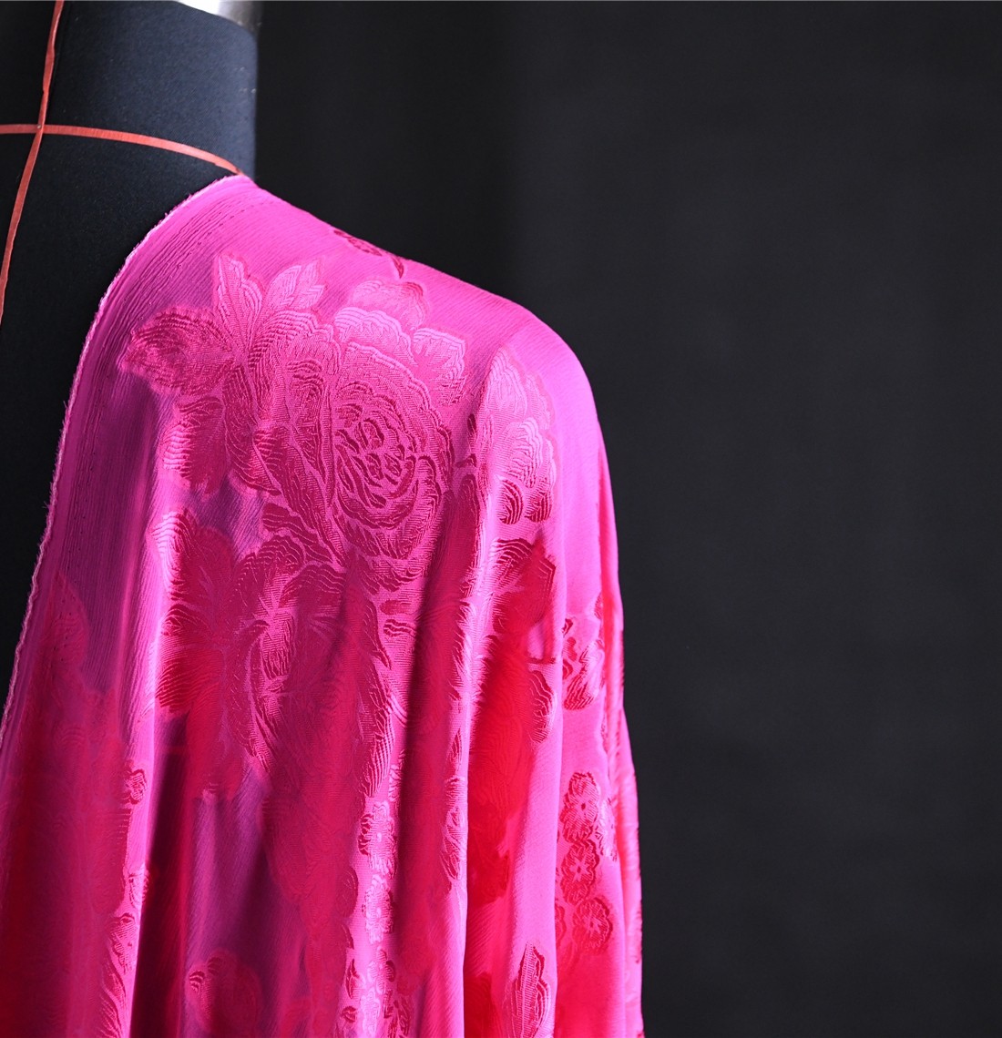 初恋红妆 新中式品牌订单真丝剪花顺纡乔其纱19姆100丝135宽 设计,淘宝优惠券,粉丝福利购,淘宝优惠卷