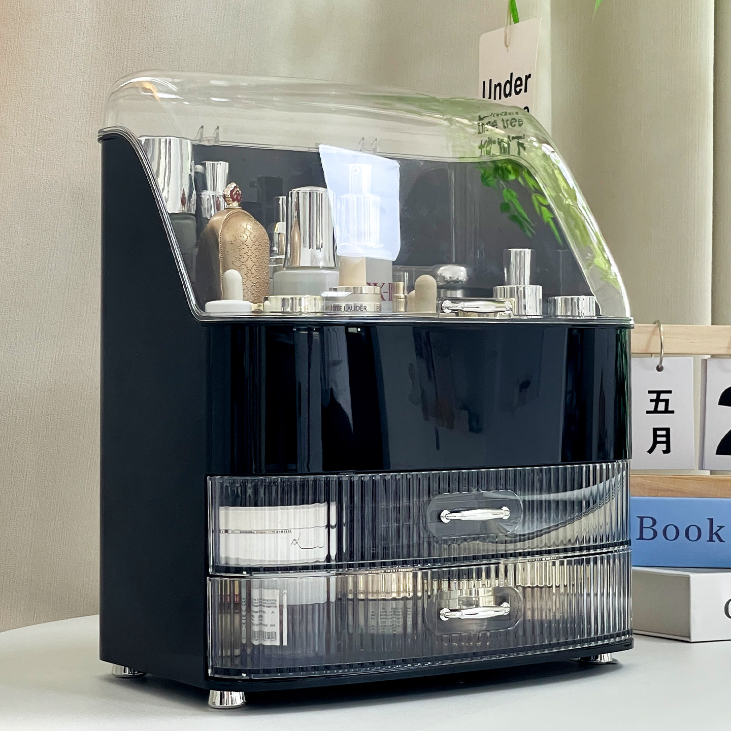 化妆品收纳箱家用梳妆台面大容量口红粉底液护肤品香水分区置物架,淘宝优惠券,粉丝福利购,淘宝优惠卷