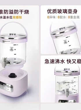 捷美泰3L养生壶钛盘水龙头花茶壶炖煮一体2026煮茶器烧水壶中药壶