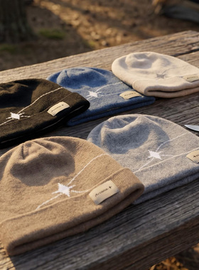 韩系大头围抗寒护耳毛线帽