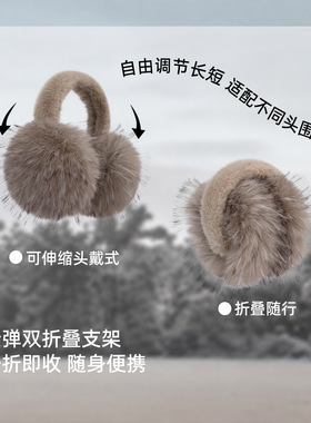 保暖耳罩秋冬女款防寒仿貉子毛时