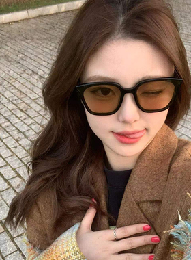 复古茶色太阳镜女大脸显瘦素颜眼镜网红同款韩版冬季墨镜防紫外线