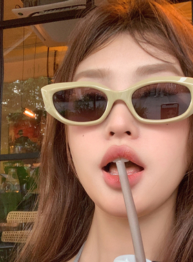 卡其色猫眼太阳镜防紫外线ins