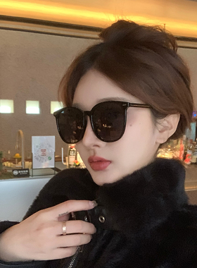 网红黑色大框偏光显脸小太阳镜潮