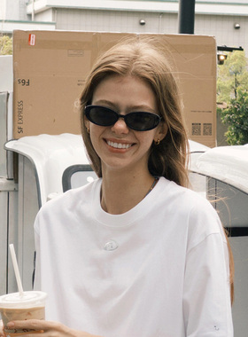 欧美椭圆小框太阳镜女潮辣妹个性显脸小夏季网红同款街拍墨镜ins