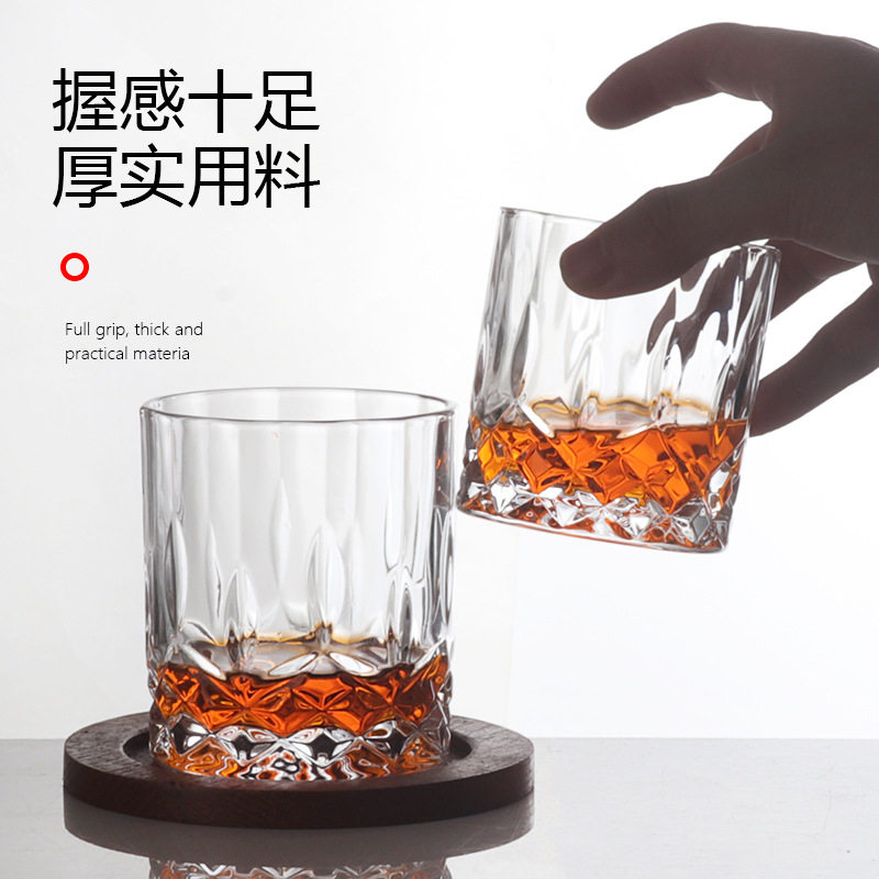 雕花水晶玻璃威士忌杯洋酒杯饭店商用白兰地杯欧式玻璃杯,淘宝优惠券,粉丝福利购,淘宝优惠卷