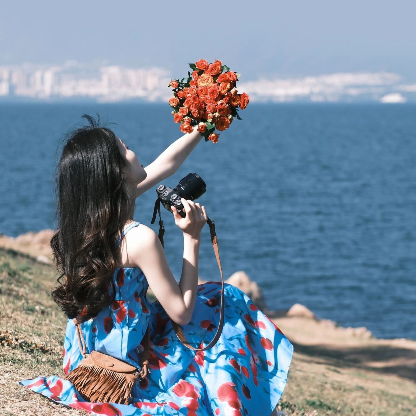 去海边穿的裙子茶歇法式郁金香吊带连衣裙仙女夏季可甜可盐度假沙