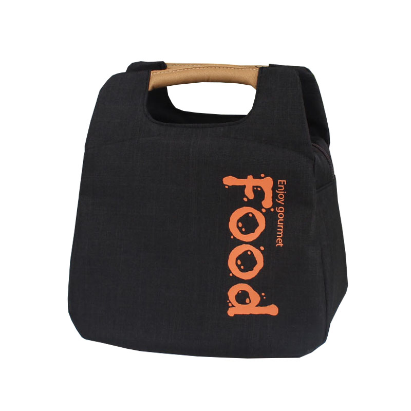 上班族简约时尚饭盒袋帆布手提包学生便当包上班带饭外出手拎袋子 - 图3