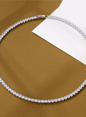 卡斯柏同款超闪满钻项链不掉色