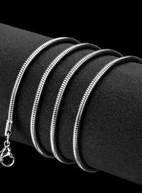 BTS田柾国同款项链男 个性简约百搭钛钢双层蛇骨链配链素链不掉色