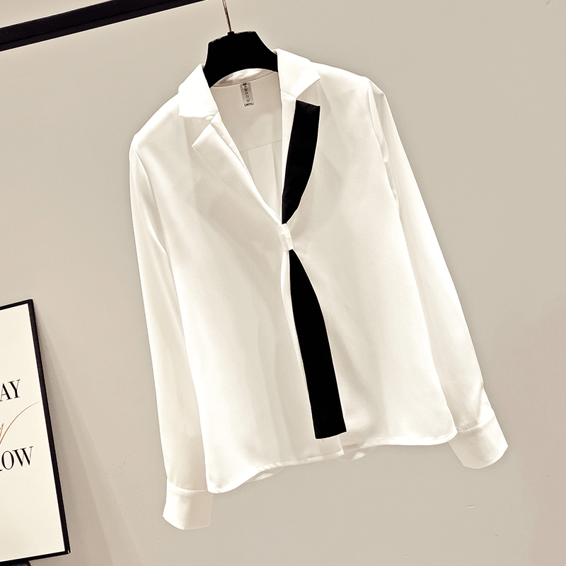 秋装2020年新款设计感小众女士雪纺 saronala莎欧娜拉衬衫