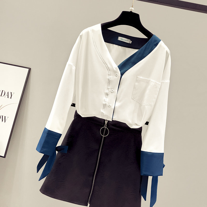 秋装2020年新款气质雪纺女装白衬衣 saronala莎欧娜拉蕾丝衫/雪纺衫