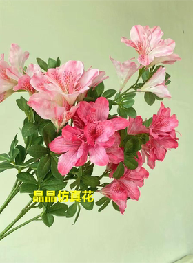 仿真杜鹃花枝映山红塑料假花坛园艺装饰工程插地绢花商场景区造景
