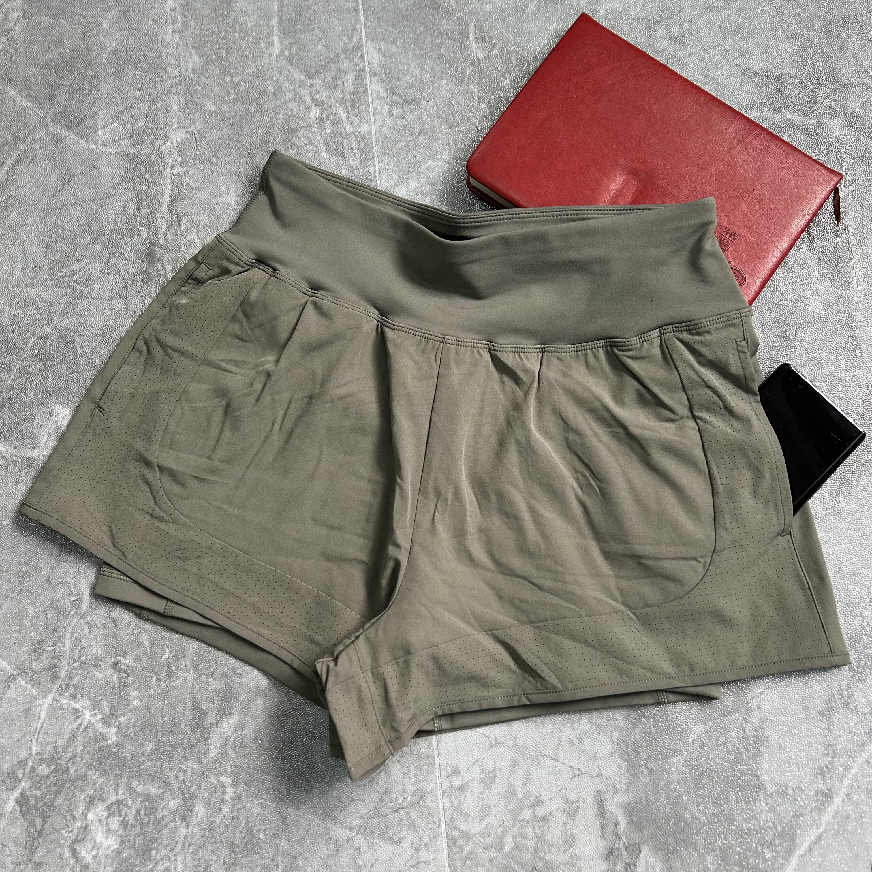 Sports shorts women's summer three-point running library fake two-piece anti-exposure tennis pants skirt beautiful waist yoga fitness 0097