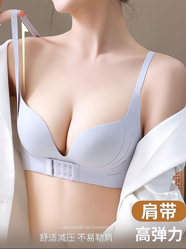 Glamour Gal/内衣女小胸显大聚拢收副乳防下垂红色文胸内衣套装-图0