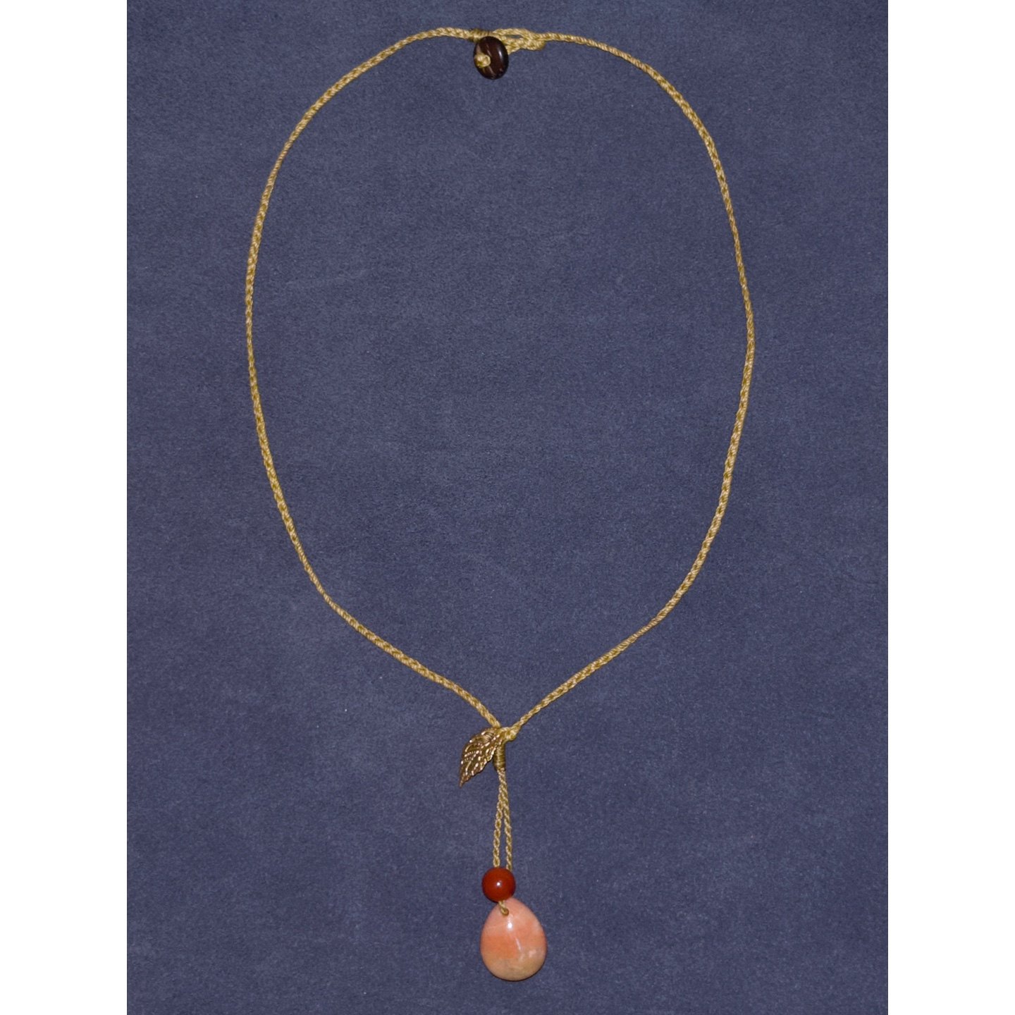 playdate新中式古典色系·圆润玉石·南红复古芥末黄·编绳项链,淘宝优惠券,粉丝福利购,淘宝优惠卷