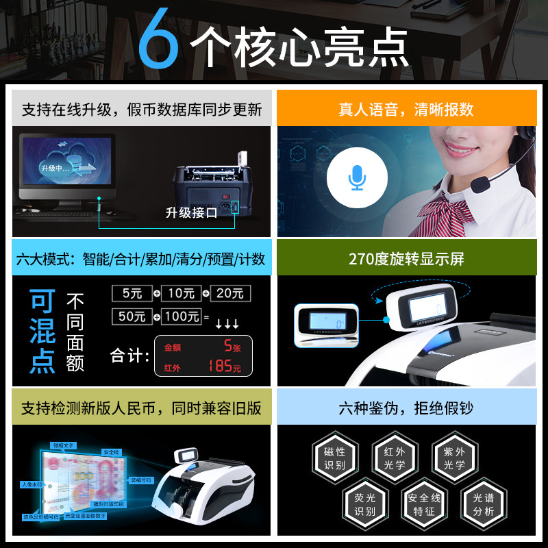 【2022新品】新大银行专用b类验钞机 新大办公用品点钞机