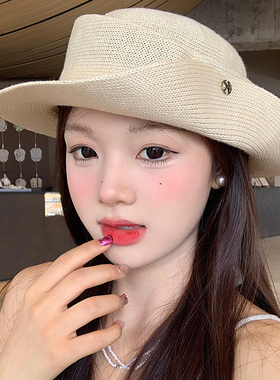 法式赫本风优雅礼帽女夏季薄款