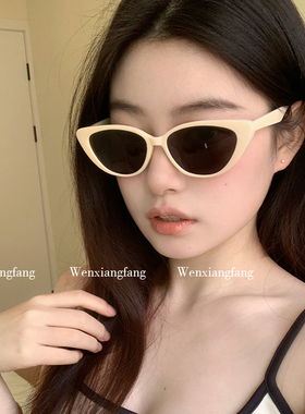 欧美风复古猫眼墨镜女遮阳防晒