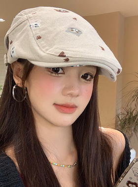 小众棉麻文艺前进帽女日系可爱