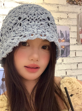 日系复古镂空包头帽女2026年春