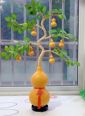 葫芦树仿真绿植藤条摆件7葫芦娃摆件装饰